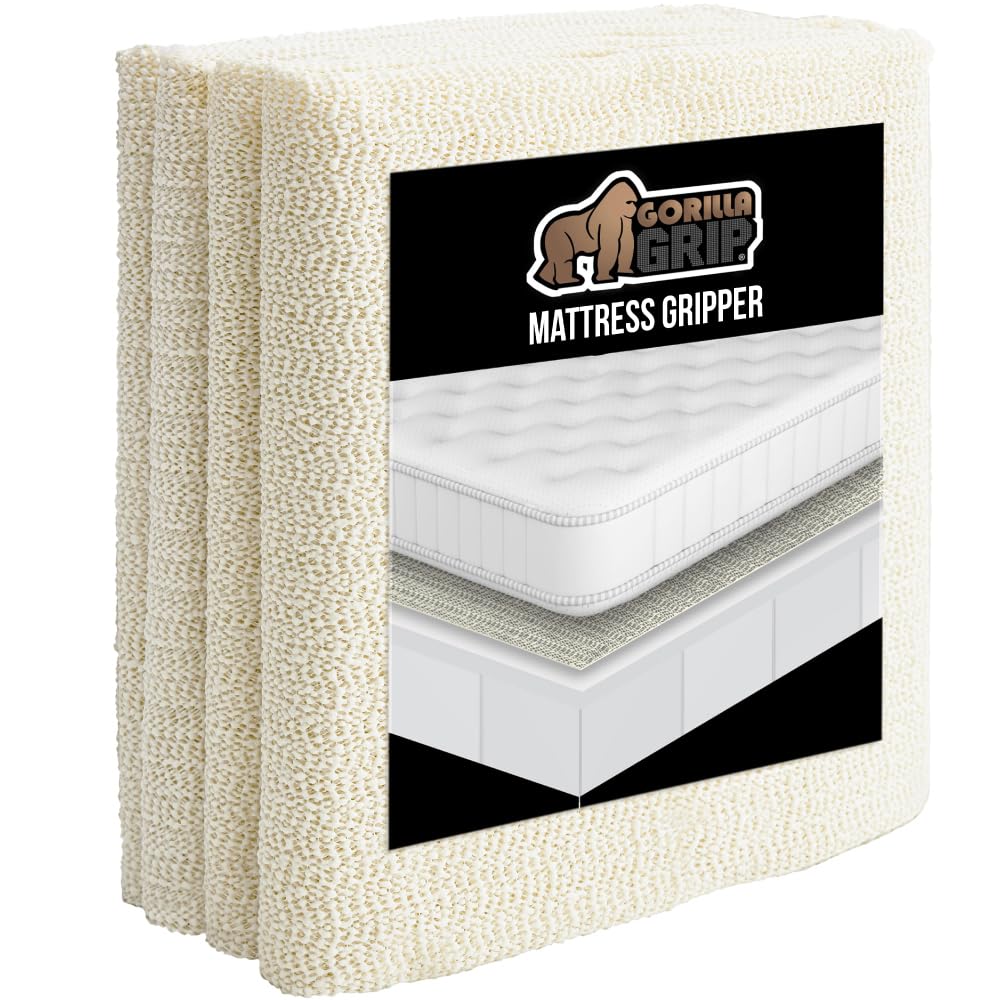 Gorilla Grip mattress gripper on bed prevents sliding and movement
