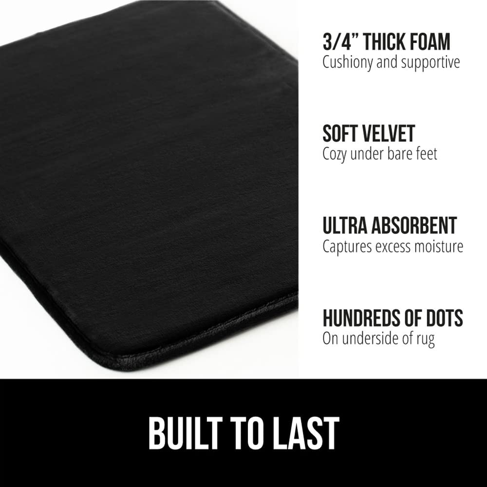 GORILLA GRIP memory foam bath mat close-up showing foam texture