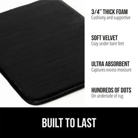 GORILLA GRIP memory foam bath mat close-up showing foam texture