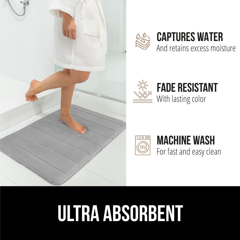 GORILLA GRIP Memory Foam Bath Mat in a modern bathroom setting