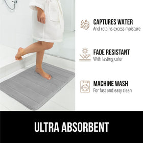 GORILLA GRIP Memory Foam Bath Mat in a modern bathroom setting