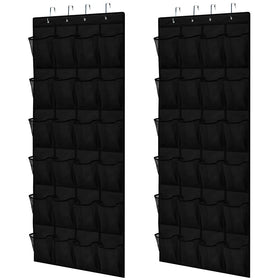 GORILLA GRIP over-the-door organizer with 24 mesh pockets for simple shoe storage
