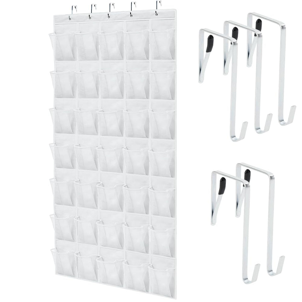 Gorilla Grip over-the-door organizer with 35 mesh pockets for easy shoe access.