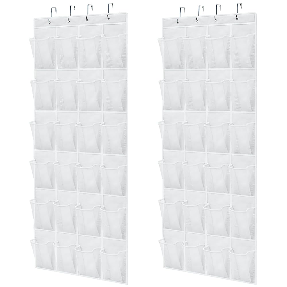 Gorilla Grip over-the-door organizer mounted on a door saving closet space
