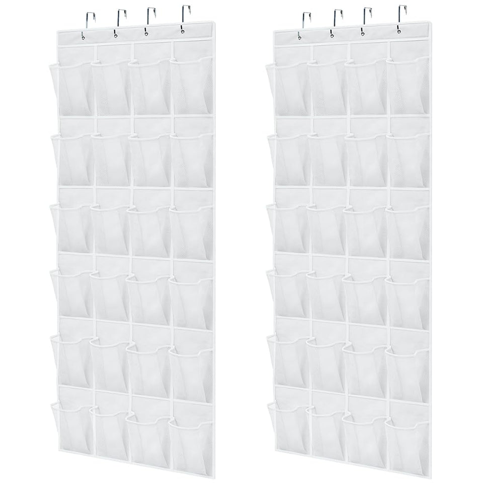 Gorilla Grip over-the-door organizer mounted on a door saving closet space