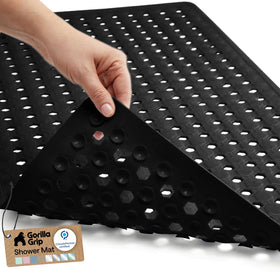 GORILLA GRIP patent bath tub mat with suction cups for secure grip