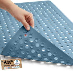 GORILLA GRIP Patented Bath Mat with suction cups for a secure tub base.