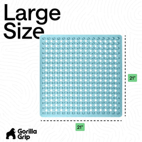 21 by 21 inch size offers generous coverage