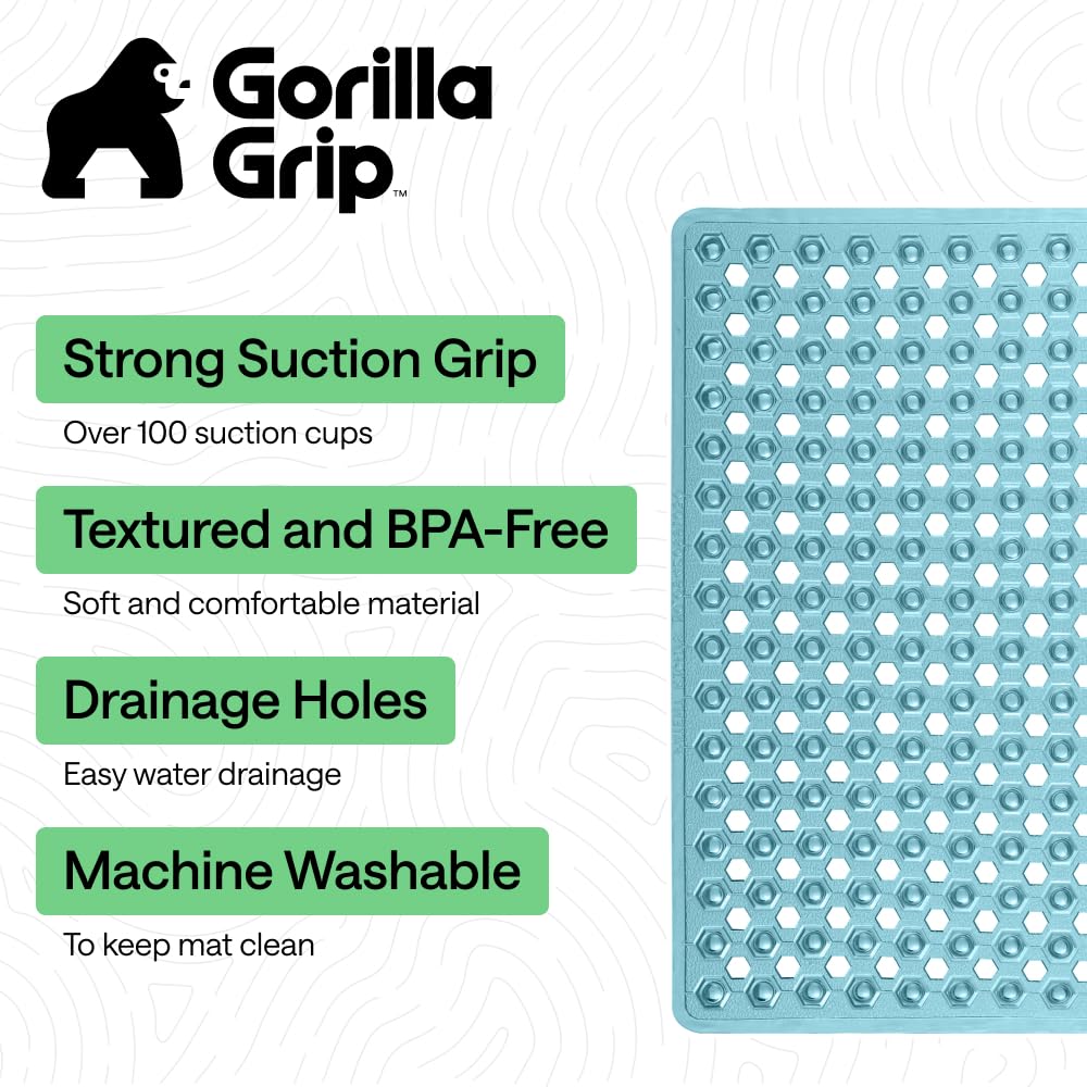 GORILLA GRIP suction cups ensure durable grip on smooth surfaces