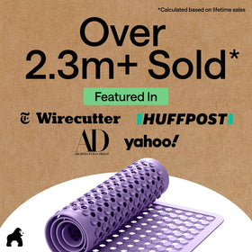 GORILLA GRIP Purple opaque color adds stylish bathroom accent.