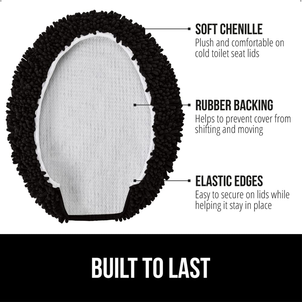 Gorilla Grip rubber-backed lid cover top-down view secures lid in place.