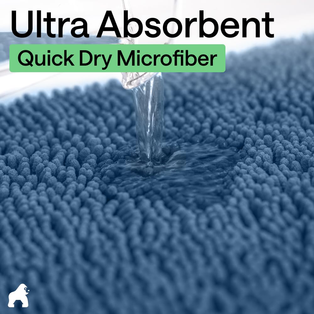Gorilla Grip TP rubber backing prevents slipping and keeps rugs securely in place.