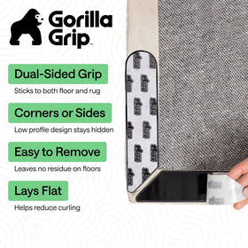GORILLA GRIP Rug Gripper Pad prevents corner curling for neater rug edges.