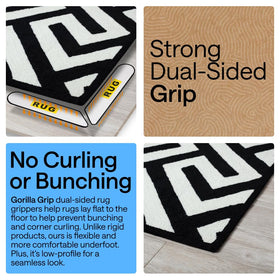 GORILLA GRIP Rug Gripper Pad offers double-sided grip on rugs and floors.