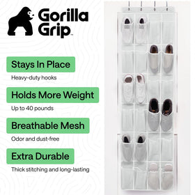 Gorilla Grip 24 mesh pockets shown for breathable shoe storage