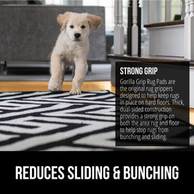GORILLA GRIP open-grid design in action protects floors while allowing airflow.