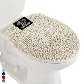 GORILLA GRIP ivory cream lid cover with plush chenille surface for comfort and protection