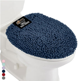 Gorilla Grip soft chenille lid cover securely fits the toilet lid