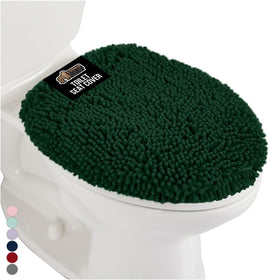 GORILLA GRIP soft chenille lid cover on a toilet lid for plush comfort