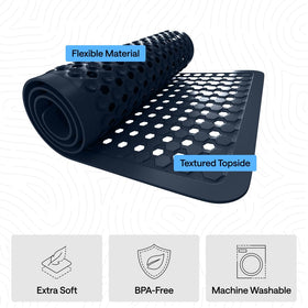 GORILLA GRIP 35 by 16 inch mat covers large tub floors.