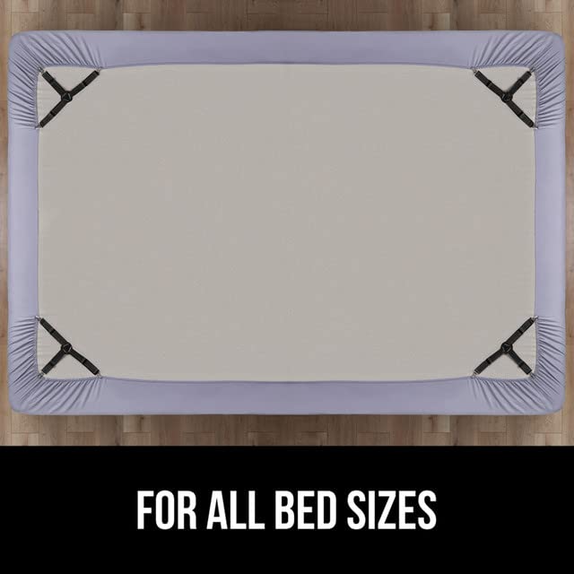 Gorilla Grip stretchy straps adjust to your bedding setup.