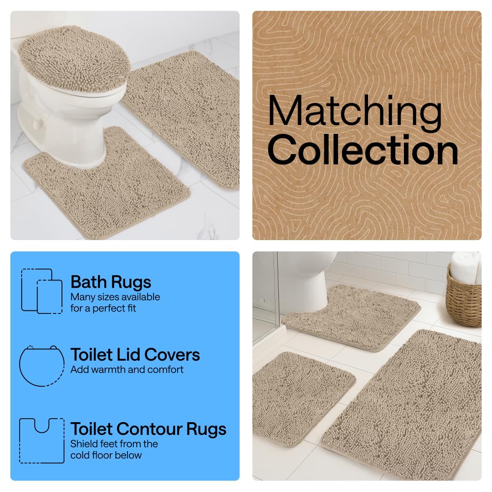 Gorilla Grip contour base rug fits oval toilet bases neatly.