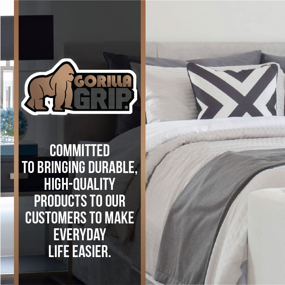 Gorilla Grip topper and couch setup showing secure top layer stability