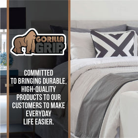 Gorilla Grip topper and couch setup showing secure top layer stability