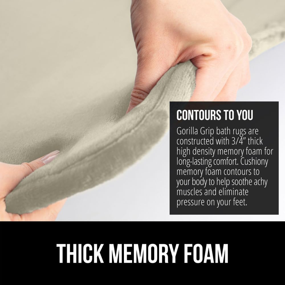 GORILLA GRIP ultra-absorbent bath mat captures moisture effectively