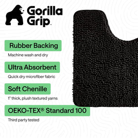 GORILLA GRIP ultra absorbent bath rug keeps floors dry
