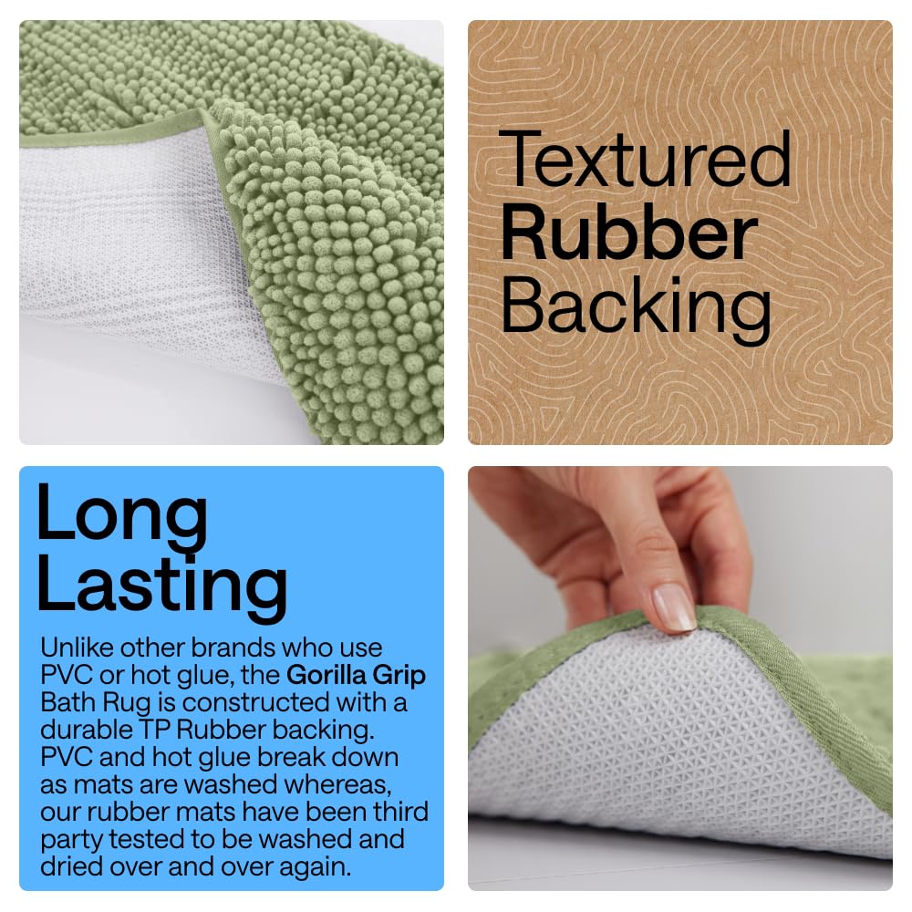 GORILLA GRIP ultra-absorbent microfiber mat dries quickly after showers