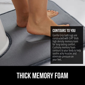 GORILLA GRIP ultra-absorbent topside keeps floors dry after showers