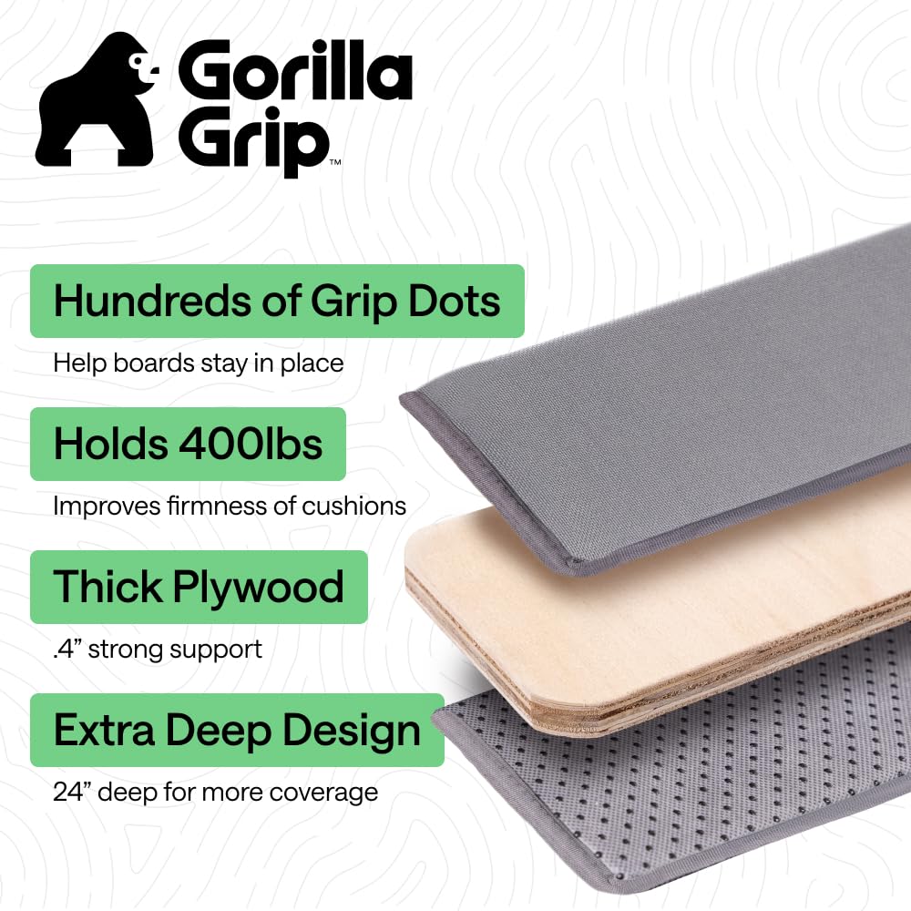 Gorilla Grip underside grip dots closeup prevent sofa shifting