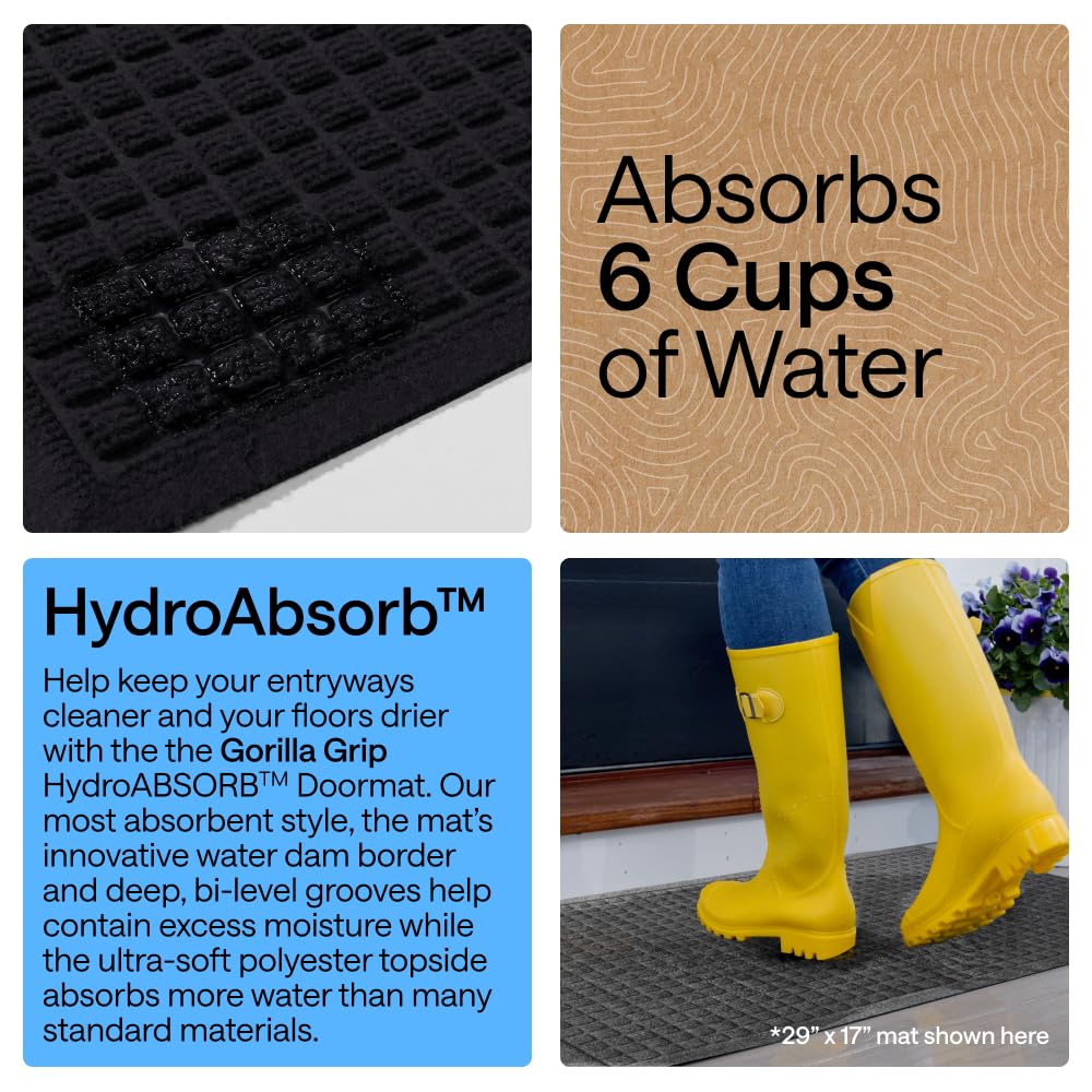 GORILLA GRIP water dam border helps prevent moisture overflow indoors.