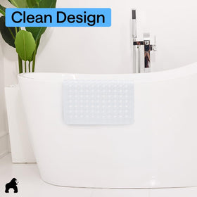 GORILLA GRIP white square shower mat for a clean bathroom look.