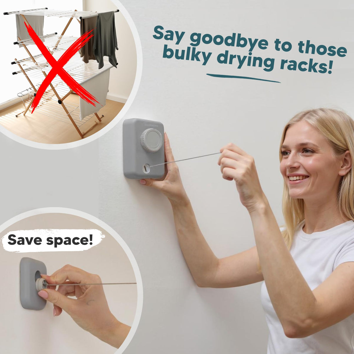 Compact retractable feature hides away for a minimalist look.