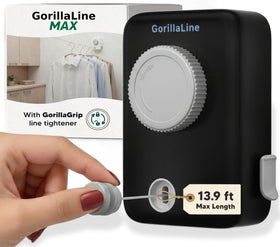 GorillaLine Max retractable wall-mount offers a compact, space-saving drying solution.