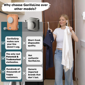 GorillaLine Max space-saving design keeps small rooms neat and clutter-free