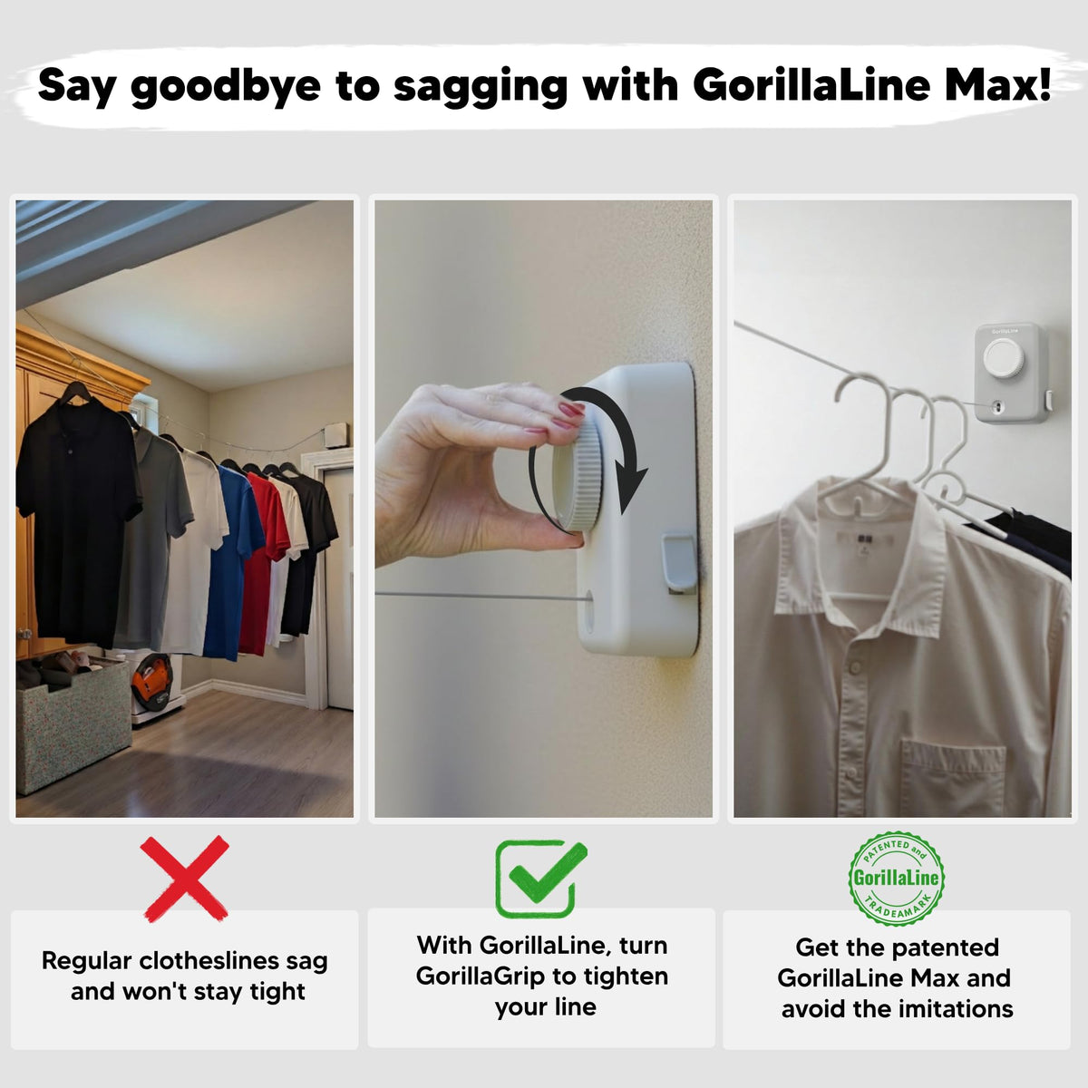 GorillaLine Max stainless steel housing complements any laundry area.