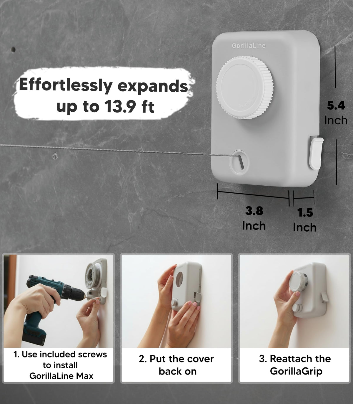 Wall-mounted drying rack design ideal for apartments and RVs.