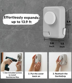 Wall-mounted drying rack design ideal for apartments and RVs.