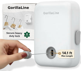 GorillaLine retractable clothesline suitable for indoor and outdoor drying