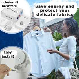 Modern stainless-steel housing of GorillaLine clothesline