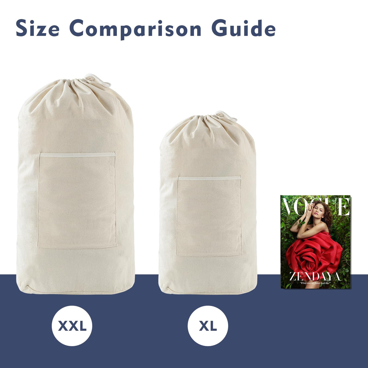 GORISEN large-capacity canvas bag suitable for clothes, gear, or daily laundry loads.