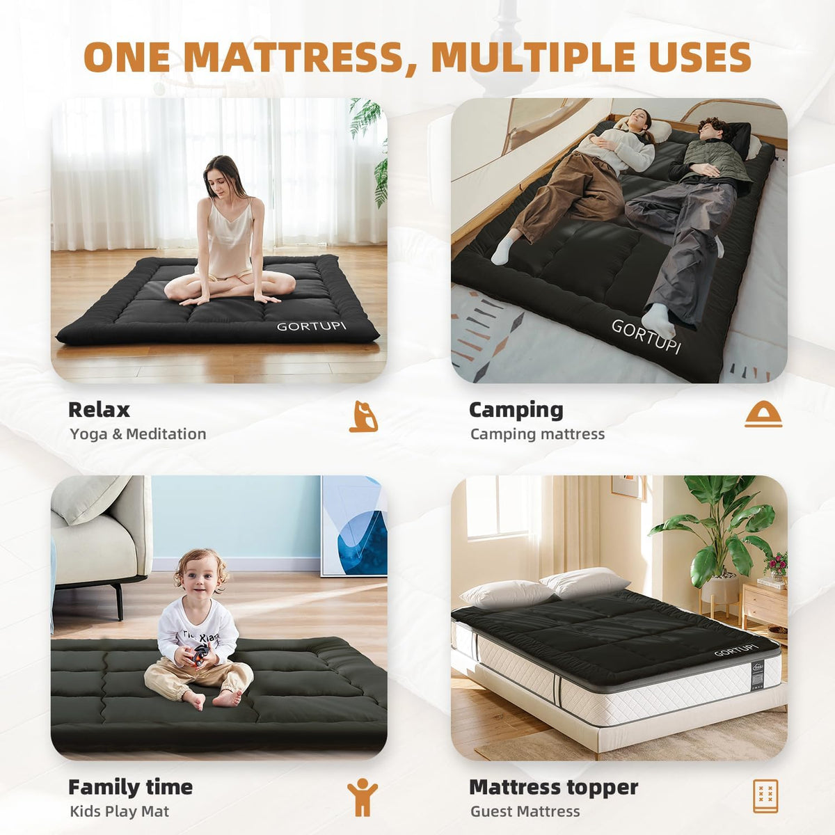 GORTUPI guest sleeping pad ideal for sleepovers and movie nights.