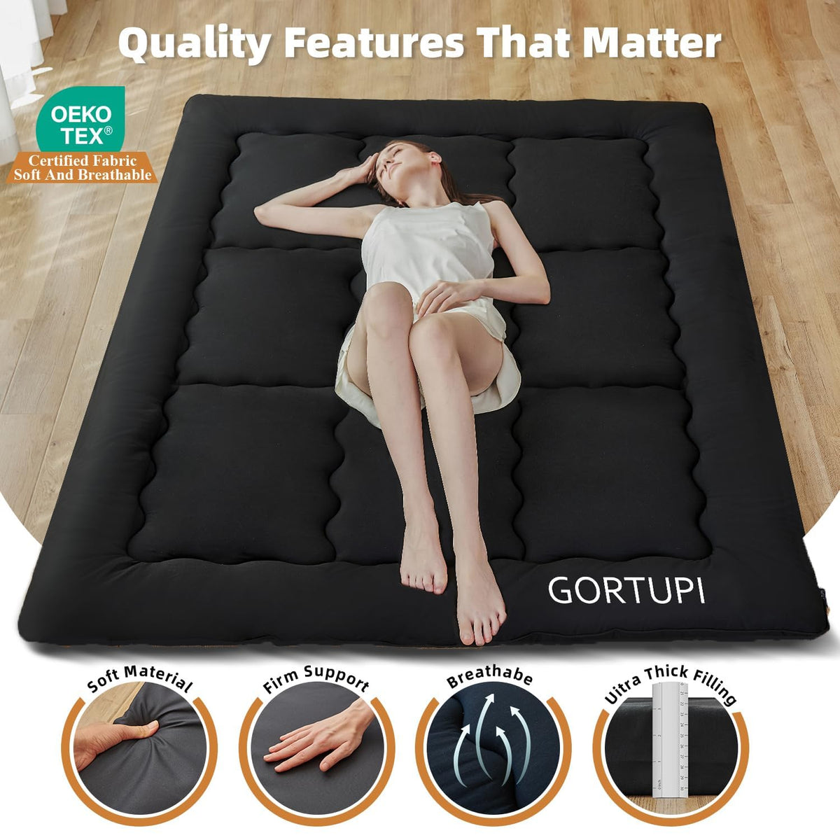 GORTUPI dust storage bag keeps the mat clean between uses.