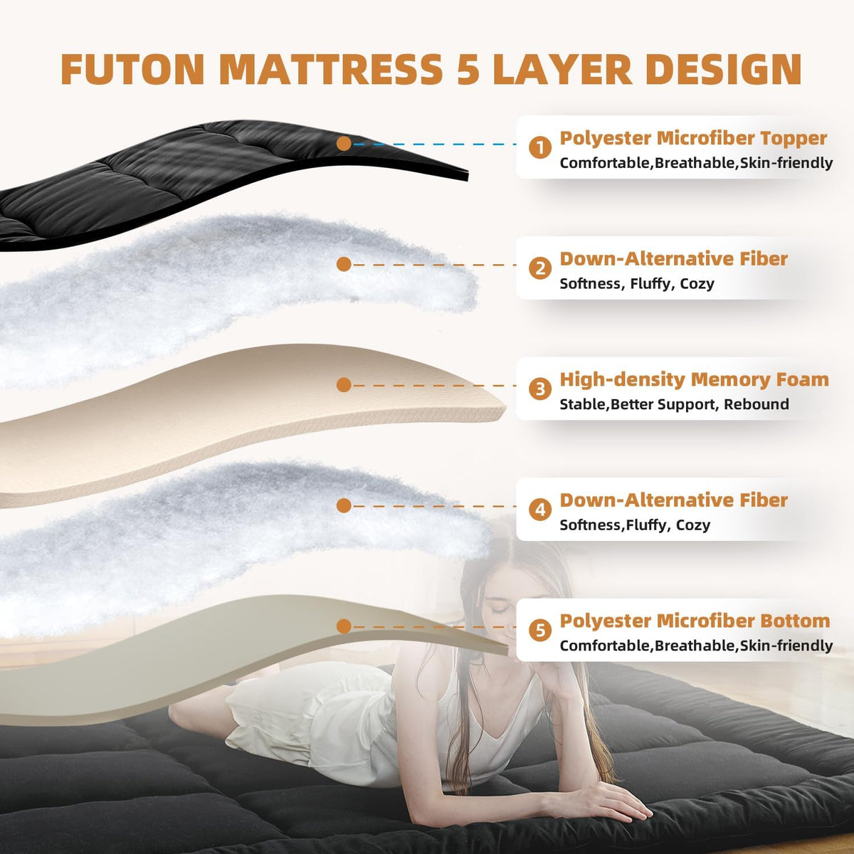 GORTUPI portable floor bed folds compactly for camping and dorms.