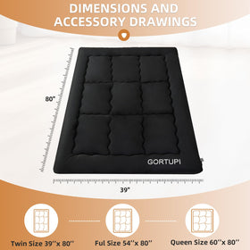 GORTUPI tatami-mat alternative for space-saving travel and guest stays.