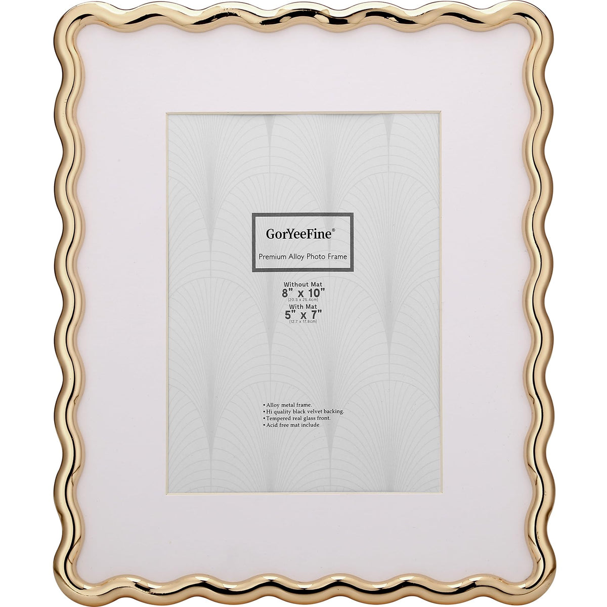 GorYeeFine gold 8x10 frame with wave front for sophisticated display