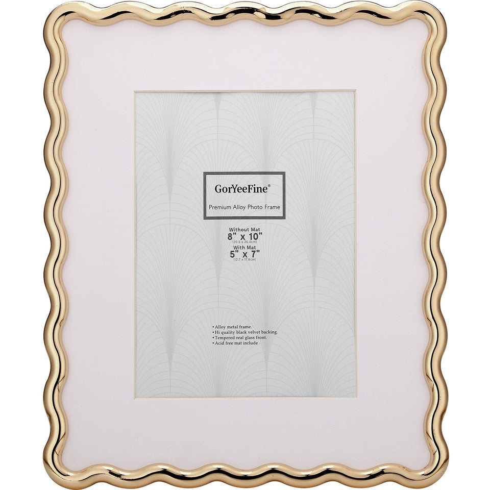 GorYeeFine gold 8x10 frame with wave front for sophisticated display